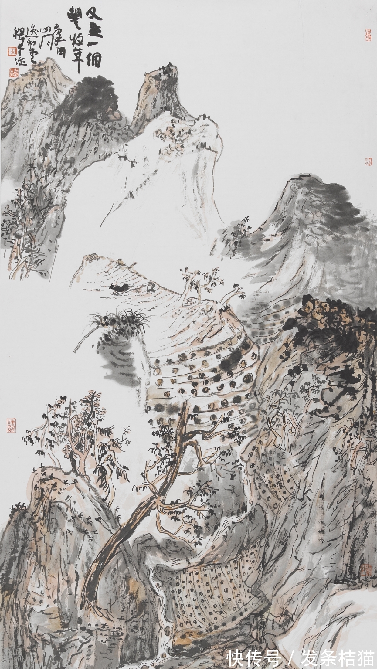 党持纲&「直击书画」党持纲的山水画,自然而然,无所束缚