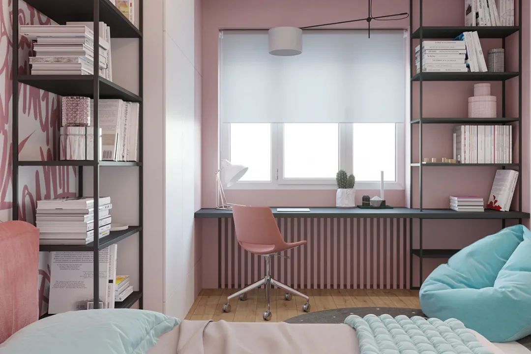 深灰色|88㎡现代极简，高级灰的空间，时尚红的点缀，成熟端庄的设计美