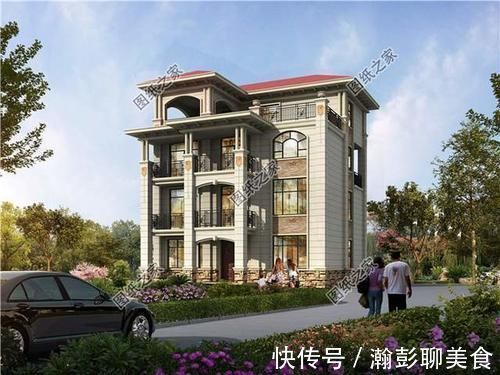 简欧|独栋三层农村别墅图片,实用多一点,适合农村的自建房