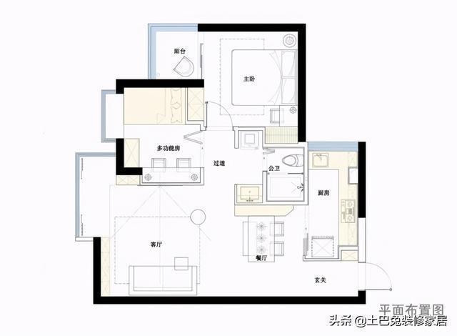空间|客厅没有茶几,空间却瞬间高级看看她74㎡的家是怎么做的