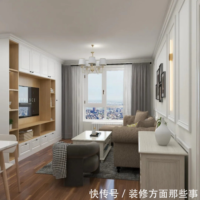 客厅|150平现代风嵌入式的通顶电视柜,增加储物空间,还可做书架