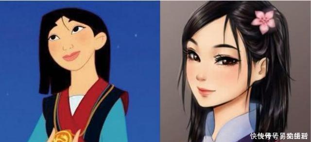 灰姑娘|迪士尼公主水墨画风,茉莉公主美丽性感,木兰公主美如画