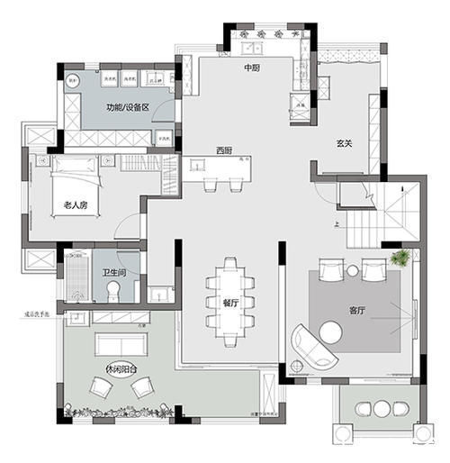 阳光大宅|周子鉴作品：350㎡阳光大宅，两层变三层，立体的家庭社交空间