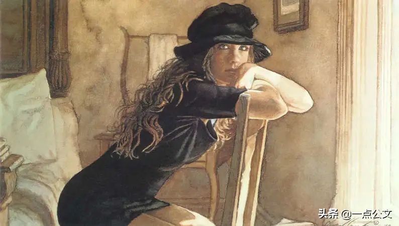 水彩！这位女画家因为一组水彩少女，醉倒多少男人