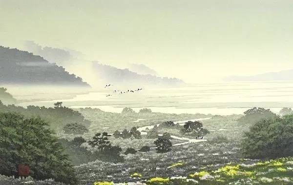 中国唐朝的斑斓山色水月之美