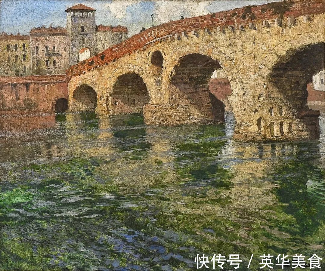 小溪|水与光的刻画，弗里茨的油画真是美妙至极