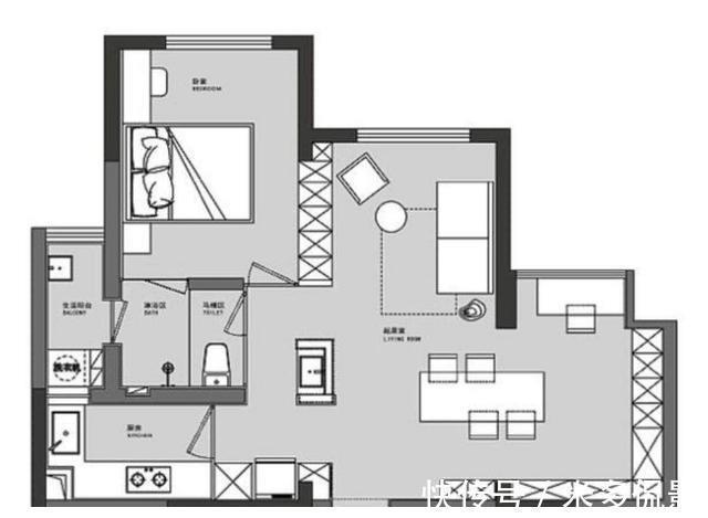 大理石材|53㎡精致小蜗居:一人一屋三餐四季,极致有温度的家