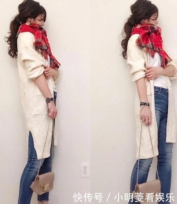 人手几件的针织长开衫,学日本博主的一衣多穿,旧衣玩出新时尚