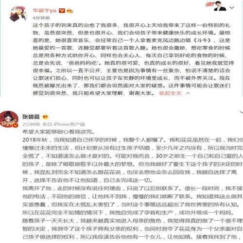 张碧晨B宫华晨宇，奈何落花有意流水无情！