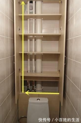 马桶|卫生间小更不要浪费,马桶后用推拉门隔出1㎡,东西归纳整整齐齐