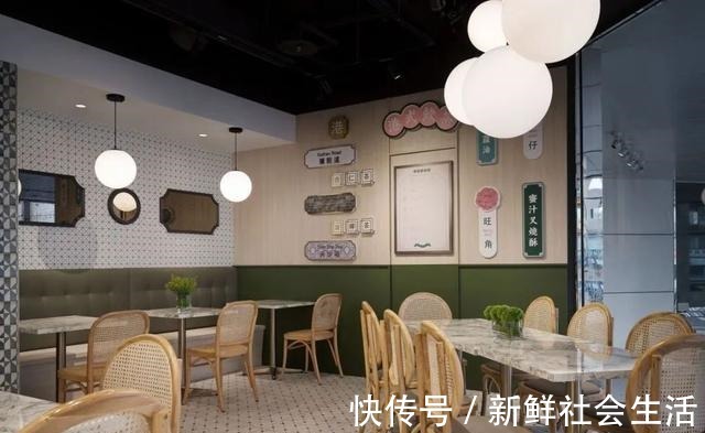 霓虹绿&238㎡茶餐厅,遇见老香港,霓虹绿、水磨石墙,太摩登!
