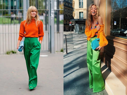 春天穿“绿色”火了，看2种色系，4个配色的百变造型，会穿就美