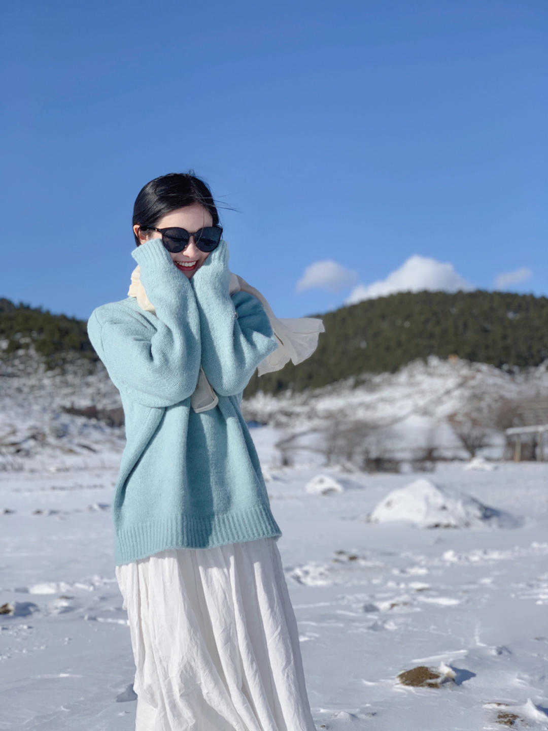 马甲|简约又保暖的秋季穿搭,毛衣搭配半身裙清新温柔,减龄又时髦