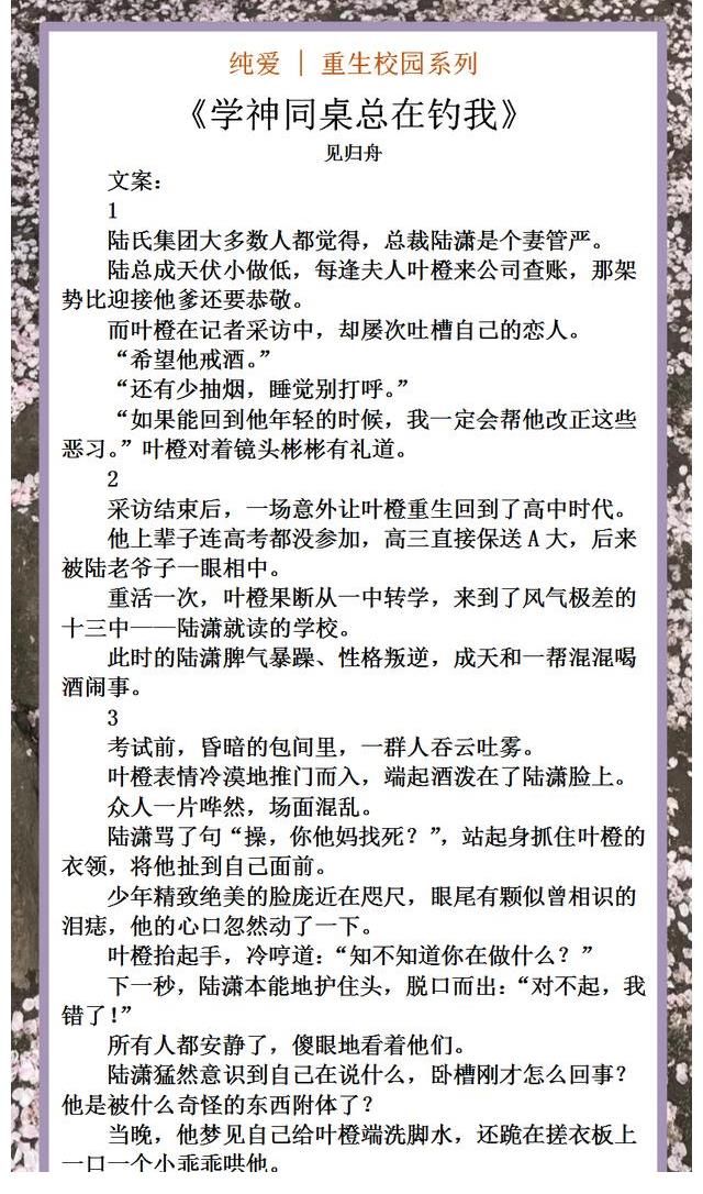 少年时代$纯爱｜重生校园系列，回到少年时代，从青葱岁月携手并进