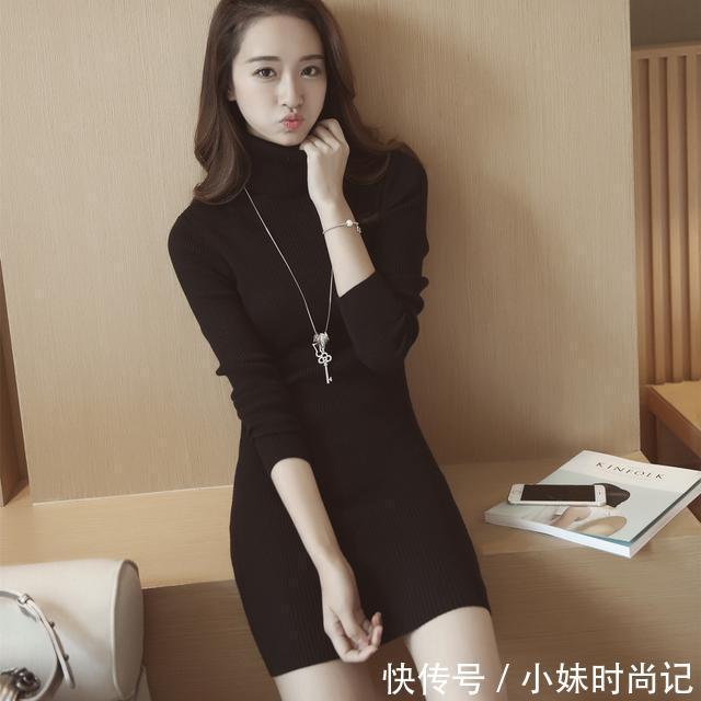 针织裙 女人最适合穿中长款毛衣裙,既显时尚又保暖