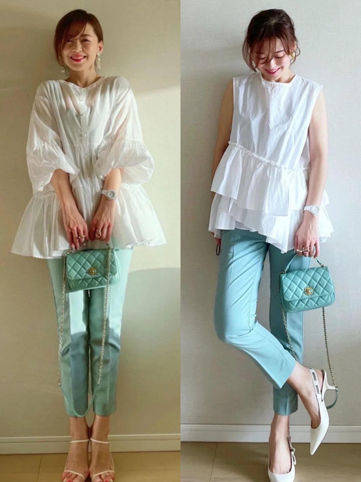 亮色|简约风穿搭不仅仅是黑白灰,来点亮色搭配,这一季美得更很高级