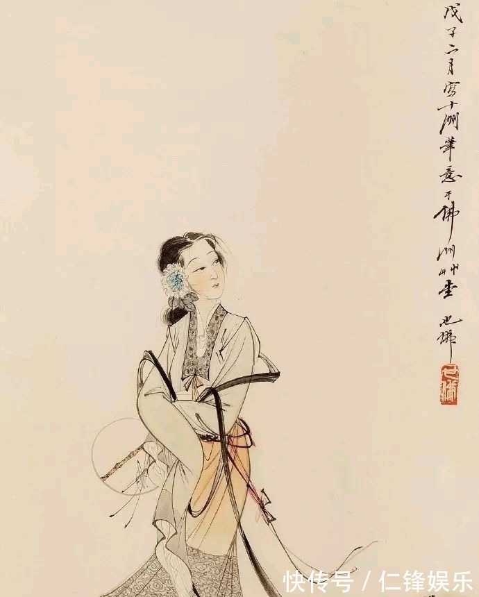 国画界#以仕女享誉画坛|国画大家胡也佛的仕女图,清新脱俗,百看不厌!