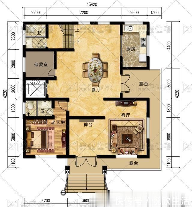 别墅|大气天成的三层别墅,超大露台观景绝佳,村里房子全被比下去