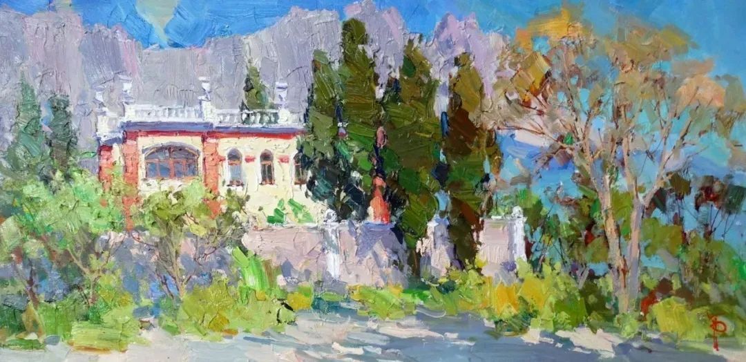 露台&不起眼的房子、简单的露台、普通的小路 他都画得如此出彩!