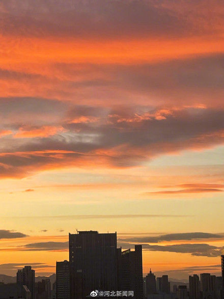 夕阳！石家庄的油画夕阳