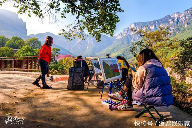 太行山|河南林州，太行山村的诗意秋色，万山红遍村民晒秋忙