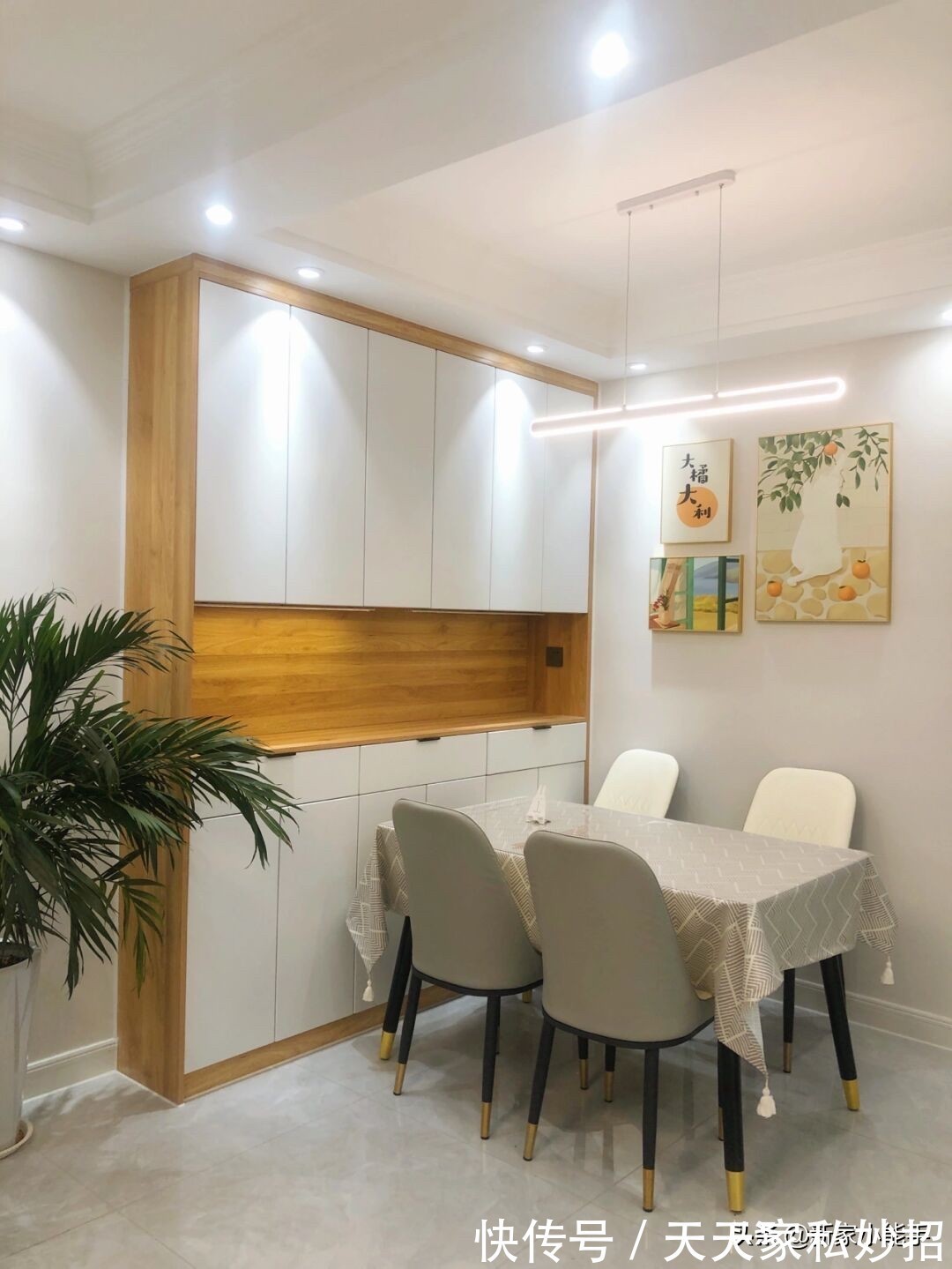 餐边柜|看她家装修,前后花了不到10万搞定,全屋很舒适,特别有品位