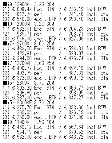 处理器|英特尔 12 代酷睿处理器欧洲零售价曝光：i7-12700K 约 3800 元