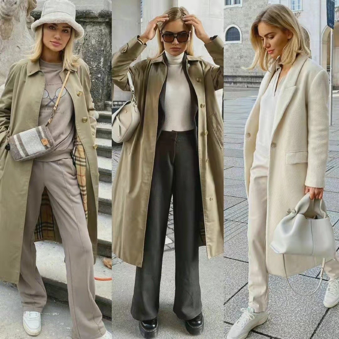 小姐姐|过了40岁,用“大衣+高腰裤子”,把气质和高挑做到极致