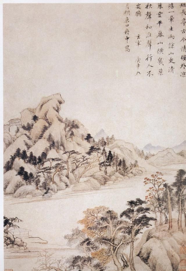 精品|董其昌价值8000万的秋景图，66岁所创精品，绘画幽奇布局巧妙