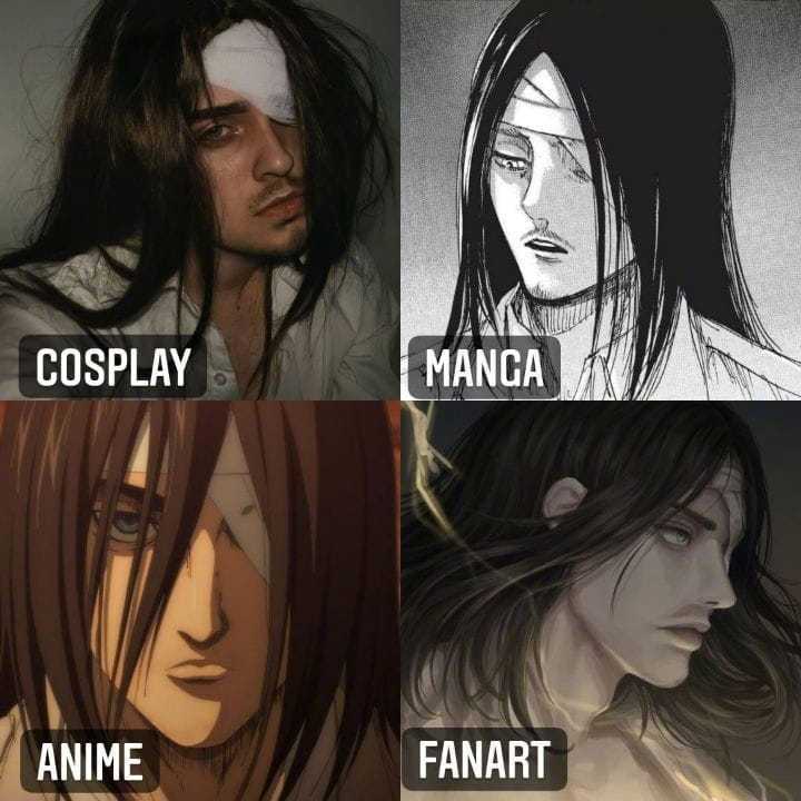 画风|用4种画风打开进击的巨人,cos版兵长神还原,原画艾伦颓废感十足