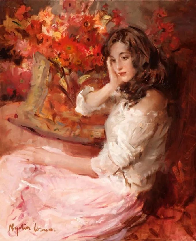 她笔下美丽的女人,像花一样尽情的绽放!