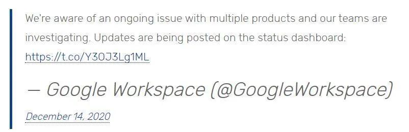 谷歌|谷歌旗下多个平台出现问题，几乎所有谷歌服务瘫痪