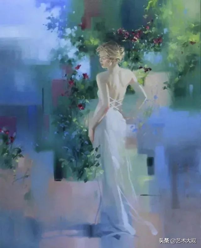 ri@西式风格淑女绘画——当代画家Richard S. Johnson人物油画欣赏