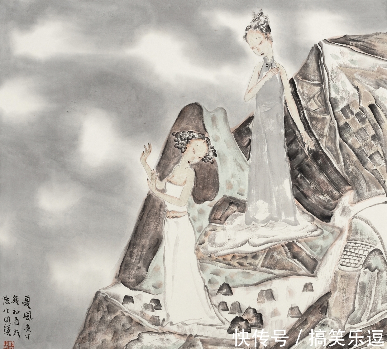 仕女图!「直击书画」李昀蹊仕女画,时代性笔墨的典范