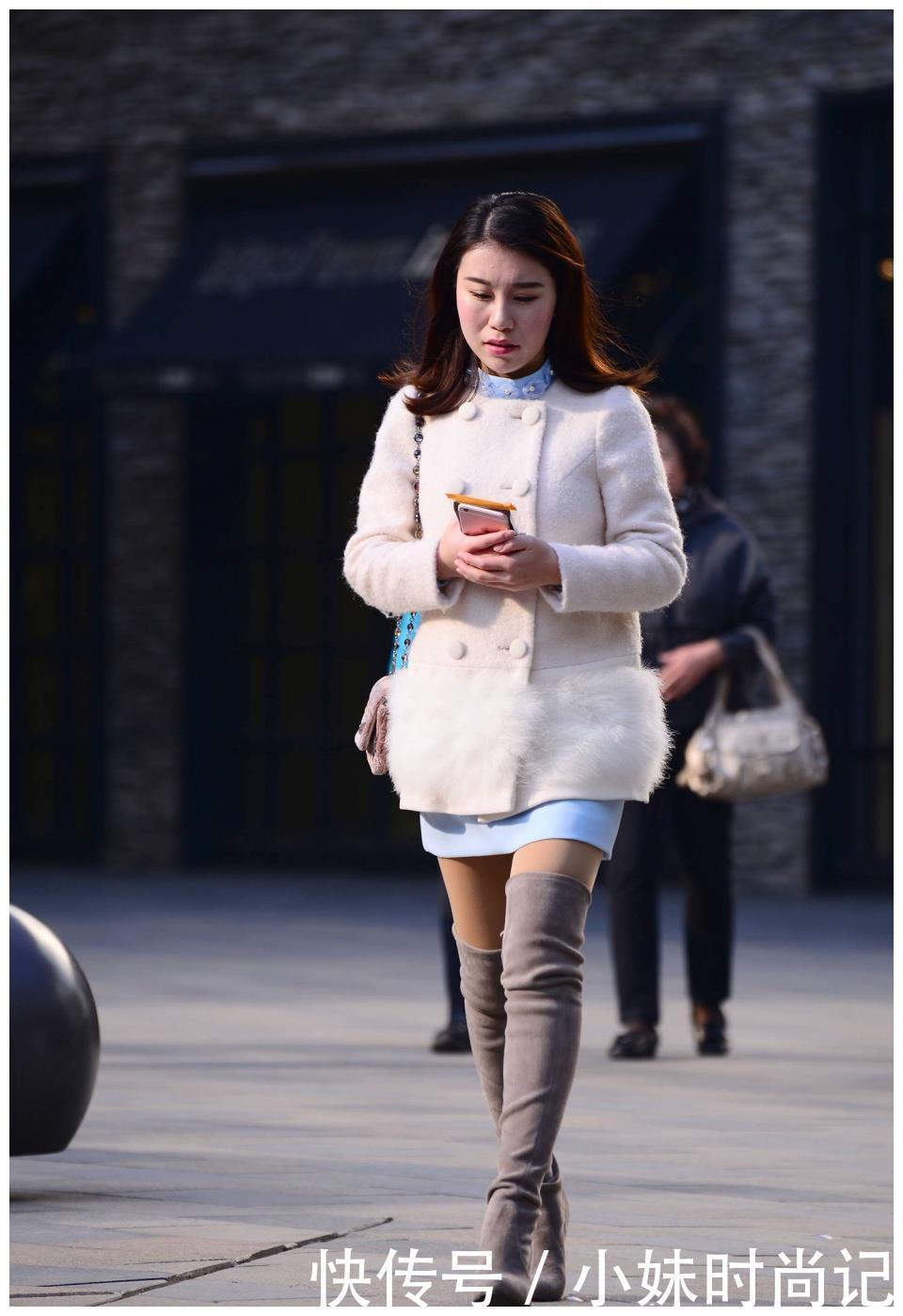 初冬|初冬时节,穿着高跟过膝靴,提升气质穿出精致感