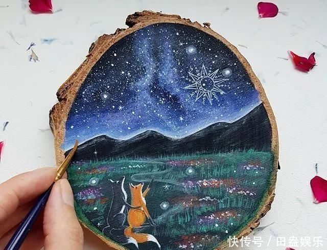 废弃的木头切成了片,竟然这么多地方都用得到,DIY手工绘画