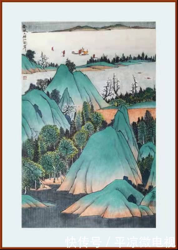 刘雪琴女士山水画深得陈泊清老师手授口传之下进步很快