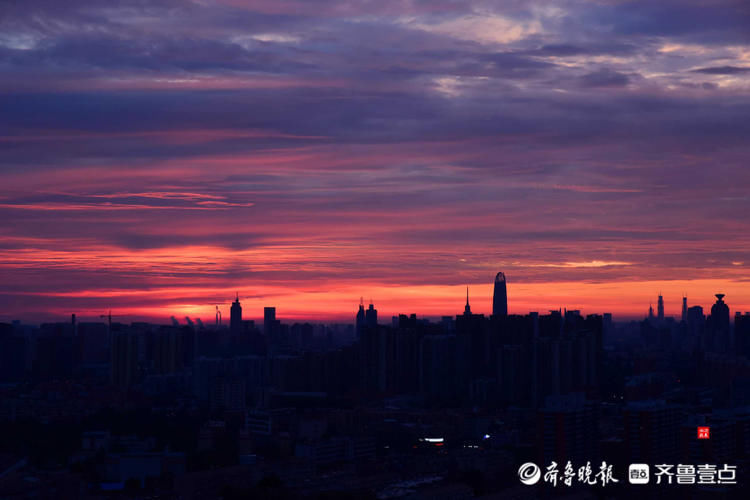 快来看！济南日出东方朝霞宏伟瑰丽，醉美了这个夏日|情报站| 夏日