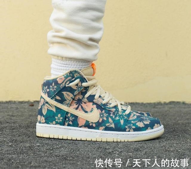 nike 骚气扎染!「夏威夷」Dunk SB Hi上脚首次释出!