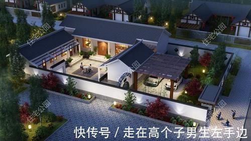 小院|农村建房还是有个院子好,10套农村平层小院,既能停车还能养鸡鸭