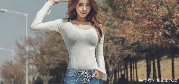 美女|牛仔裤美女,落落大方,尽显女人味
