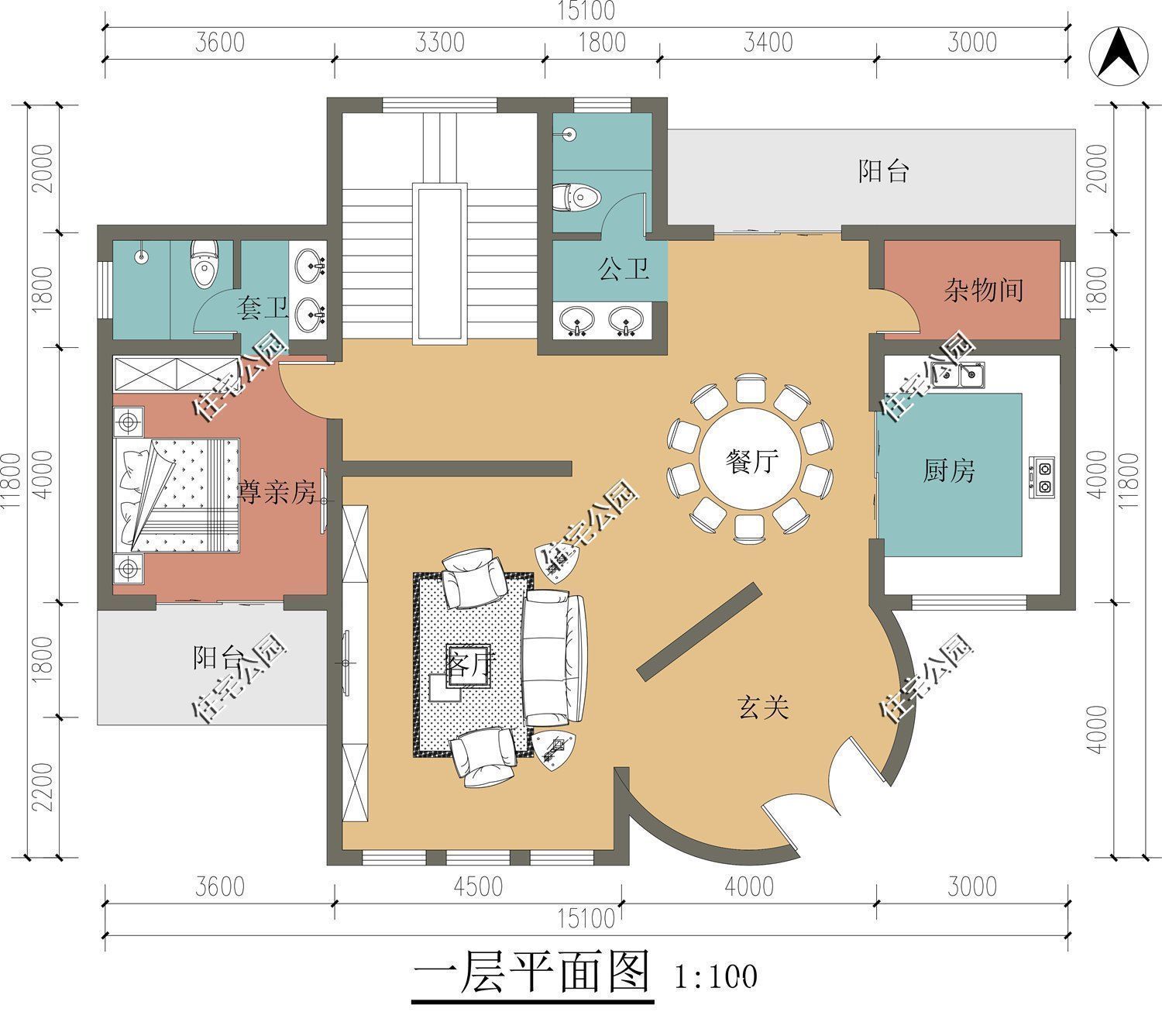 农村|3室2厅还带书房，农村盖一栋这样的二层别墅，绝对有面子