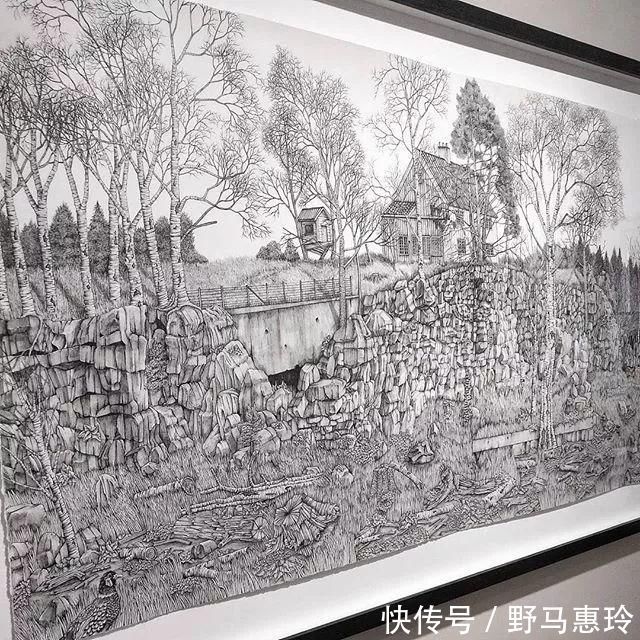 景观#一幅画用掉上百支笔，看到最后成果这么震撼，也就不觉得心疼了