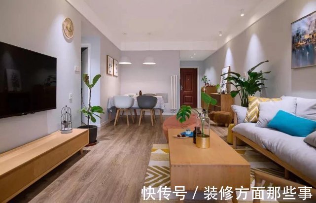 餐酒柜|96平现代风二居室，客餐厅连在一起协调又耐看