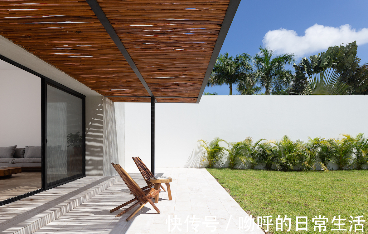 Pelic墨西哥Pelicanos之家,平衡隐私和开放空间
