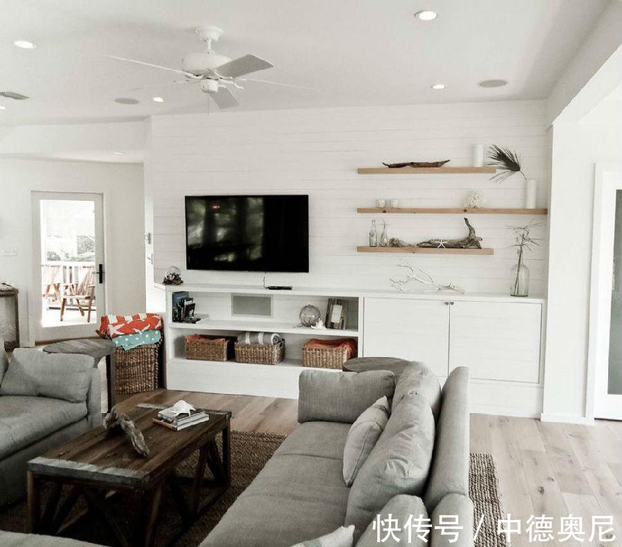 展示架|简约而不简约的电视柜设计,让空间充满活力