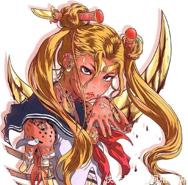 a2892|外国画师绘制机械风《美少女战士》,朋克感提升,难道需要充电