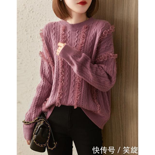 基础毛衣搭配也能穿出时髦范，轻奢又通勤，元旦出游这么一身特美