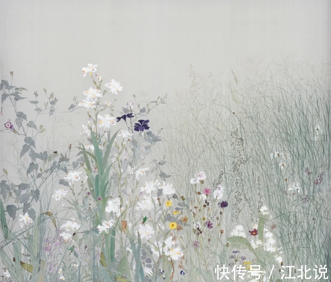 南田&李恩成没骨花鸟画，得南田先生之逸趣