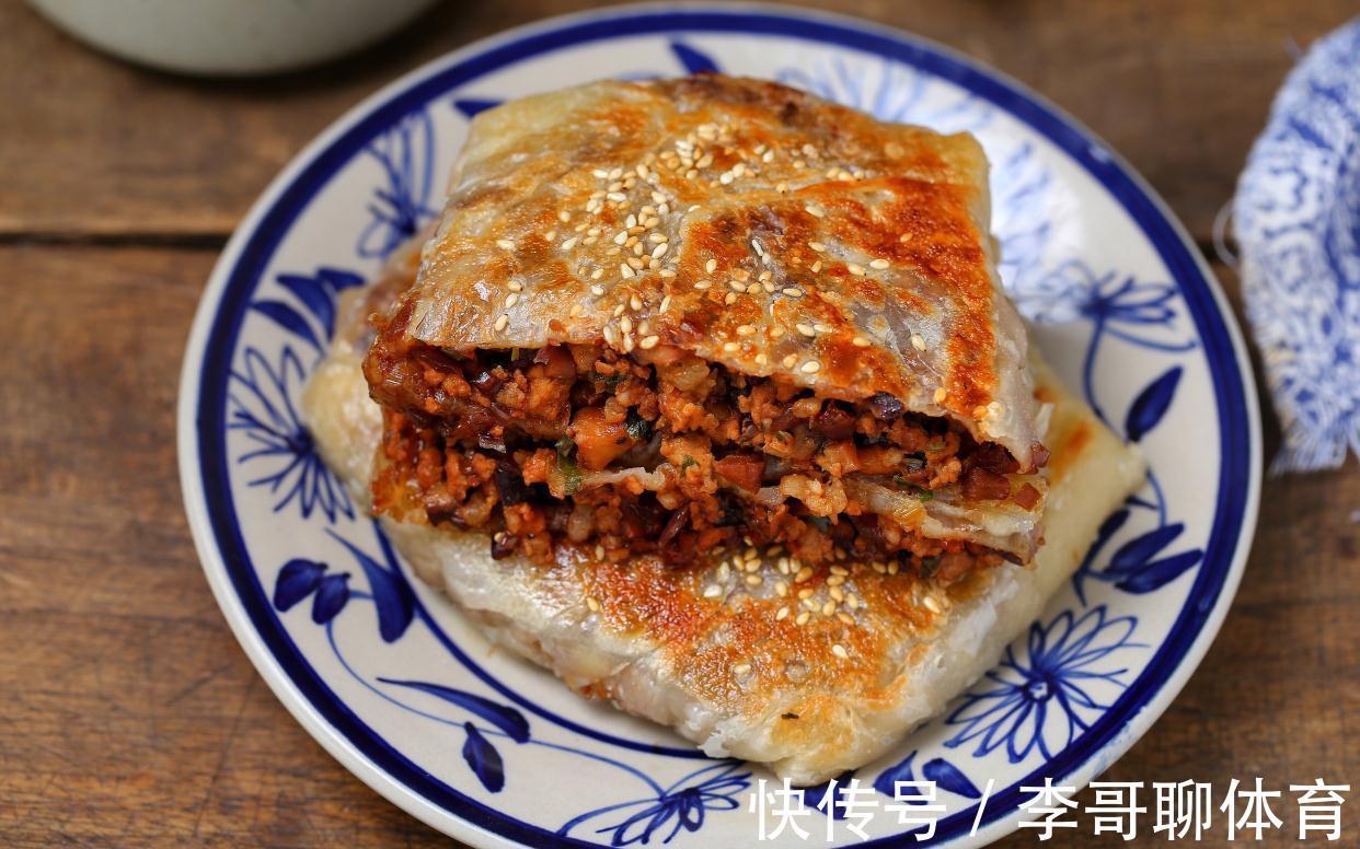十分钟搞定，不用揉面就能做出香酥美味的大肉饼，孩子一口气吃俩